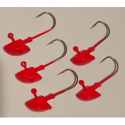 5 têtes sabot peintes avec hameçon ardillon