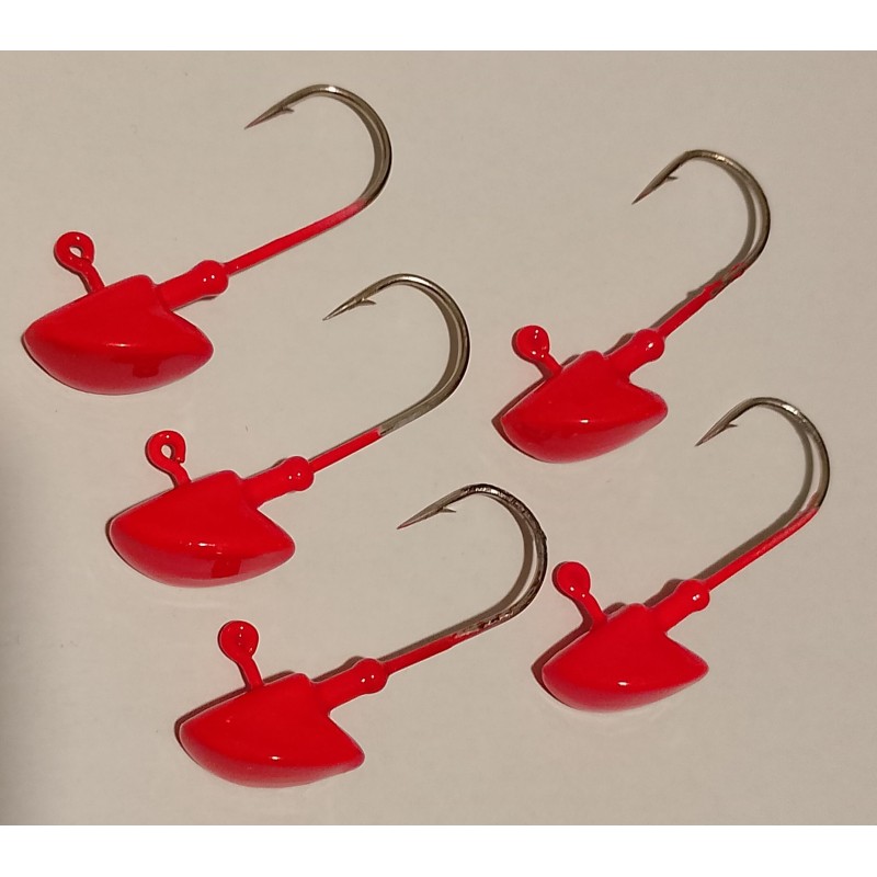 5 têtes sabot peintes avec hameçon ardillon