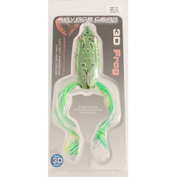 3D skirt frog Savage Gear coloris F green 7.5 cm , 19 gr , hameçon 5/0