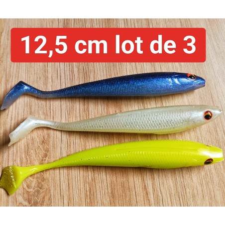 lot de 3 leurres duckfin shad  PROREX Daïwa 12.5 cm