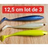 lot de 3 leurres duckfin shad  PROREX Daïwa 12.5 cm